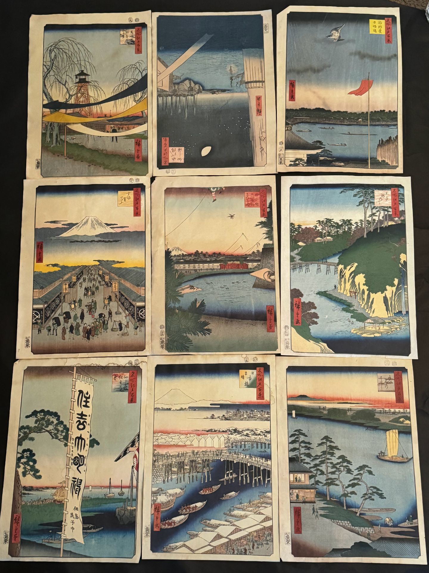 Japanese prints Lot of 11