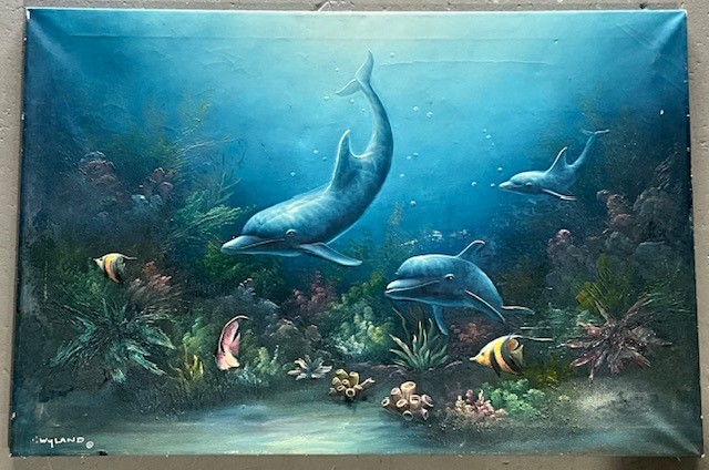 ROBERT WYLAND OIL ON CANVAS PAINTING