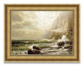 William Trost Richards "Cliffs of Dover" Oil Painting, After