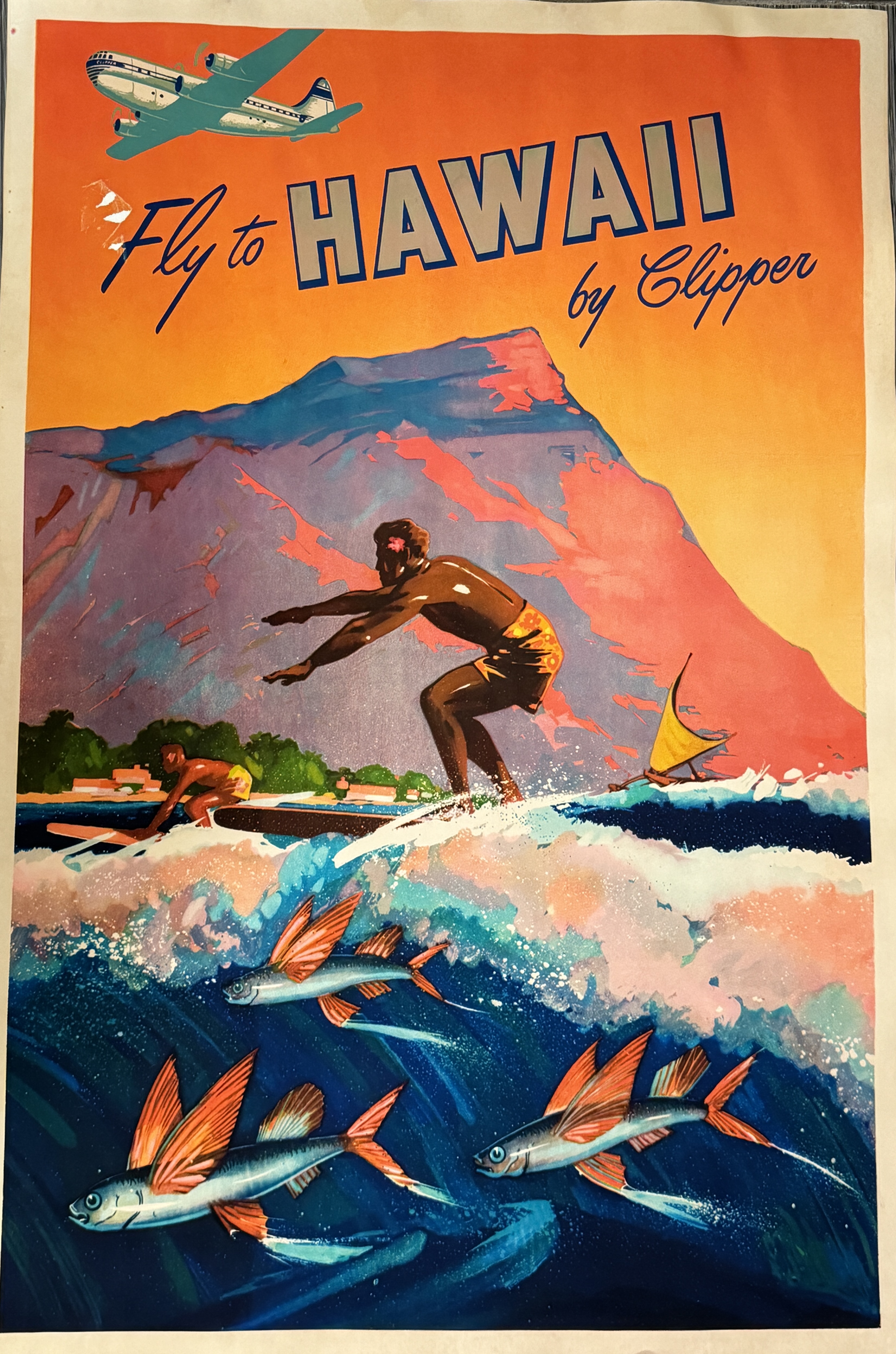 Fly To Hawaii By Clipper Poster