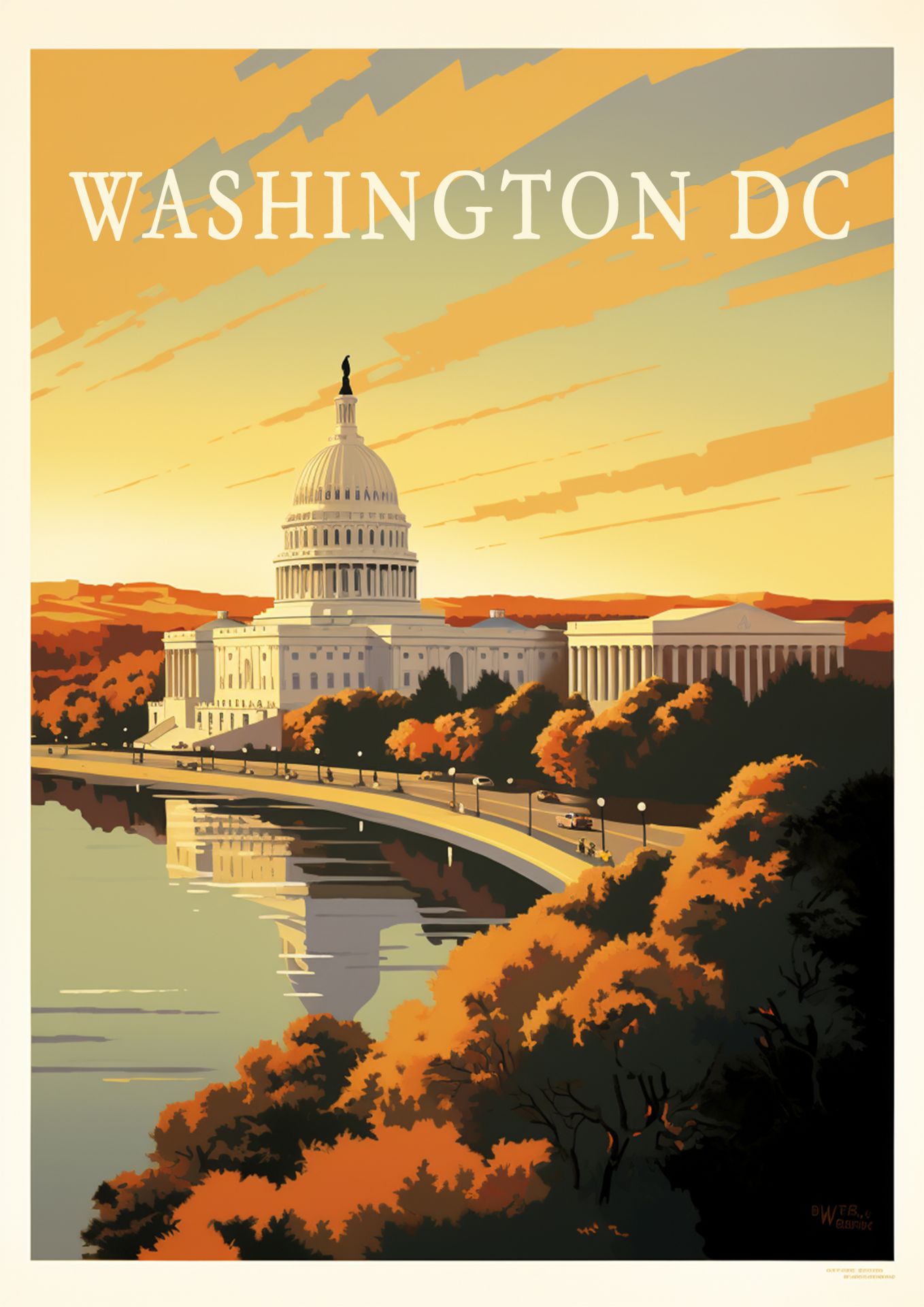 Washington D.C. Travel Poster