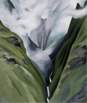 Georgia Okeeffe "Waterfall, 1939" Offset Lithograph