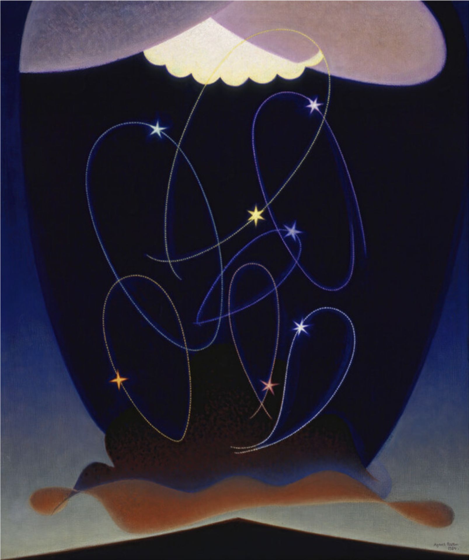 Agnes Pelton "Orbits, 1934" Offset Lithograph