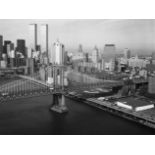 Twin Towers, Manhattan Bridge, New York City Photo Print