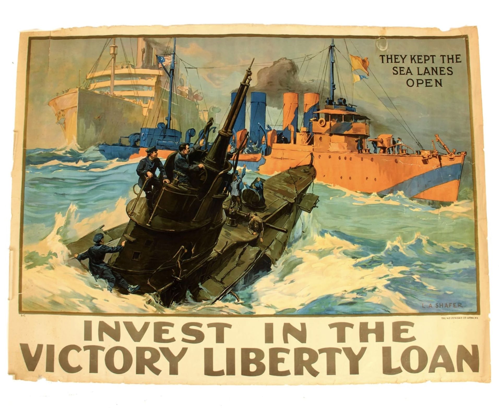 World War I "They Kept the Sea Lanes Open" Poster
