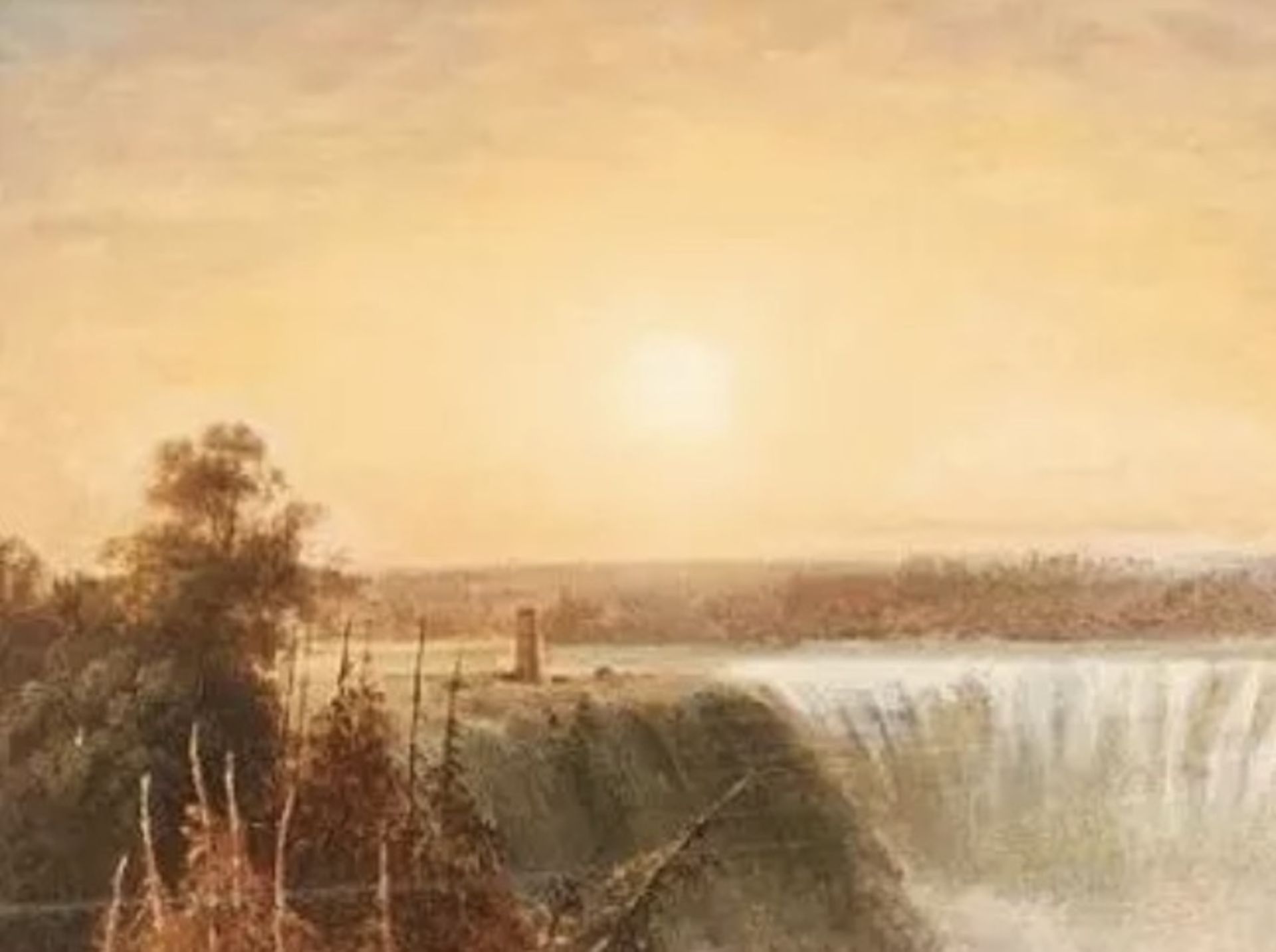 Albert Bierstadt "View of Niagara" Oil Painting, After - Image 2 of 5