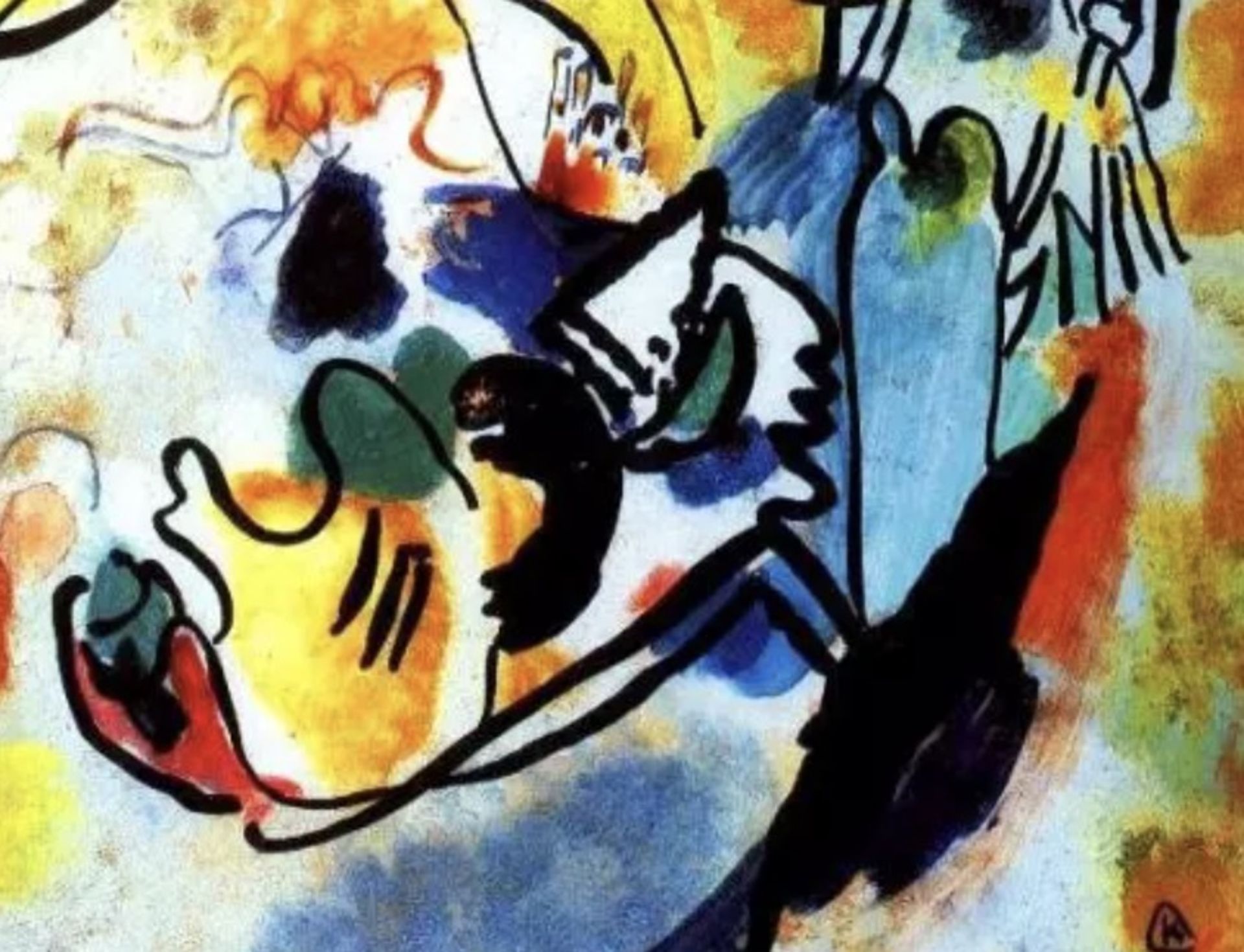 Wassily Kandinsky "Last Judgement, 1912" Oil Painting, After - Image 4 of 5