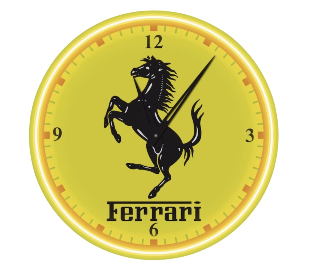 Ferrari Neon Clock Sign