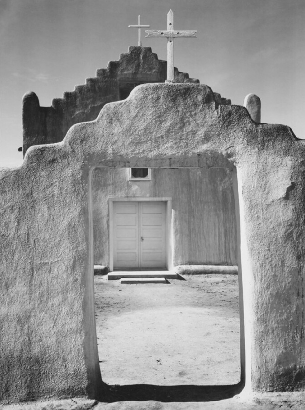 Ansel Adams "Church, Taos Pueblo, 1942" Print