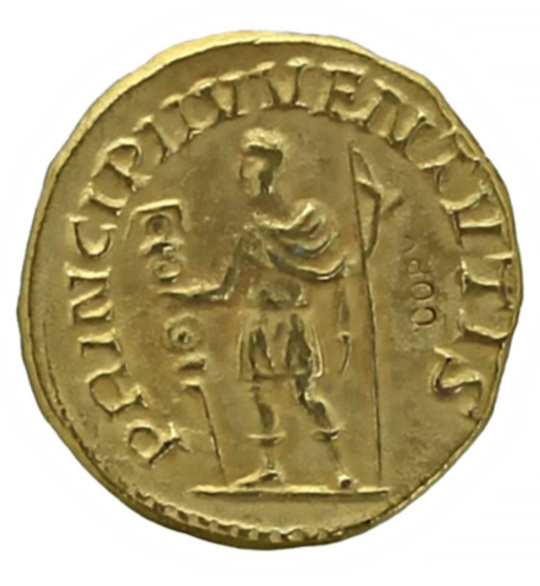 Caesar Hostilian Roman Imperial Gold Aureus Coin - Image 2 of 2
