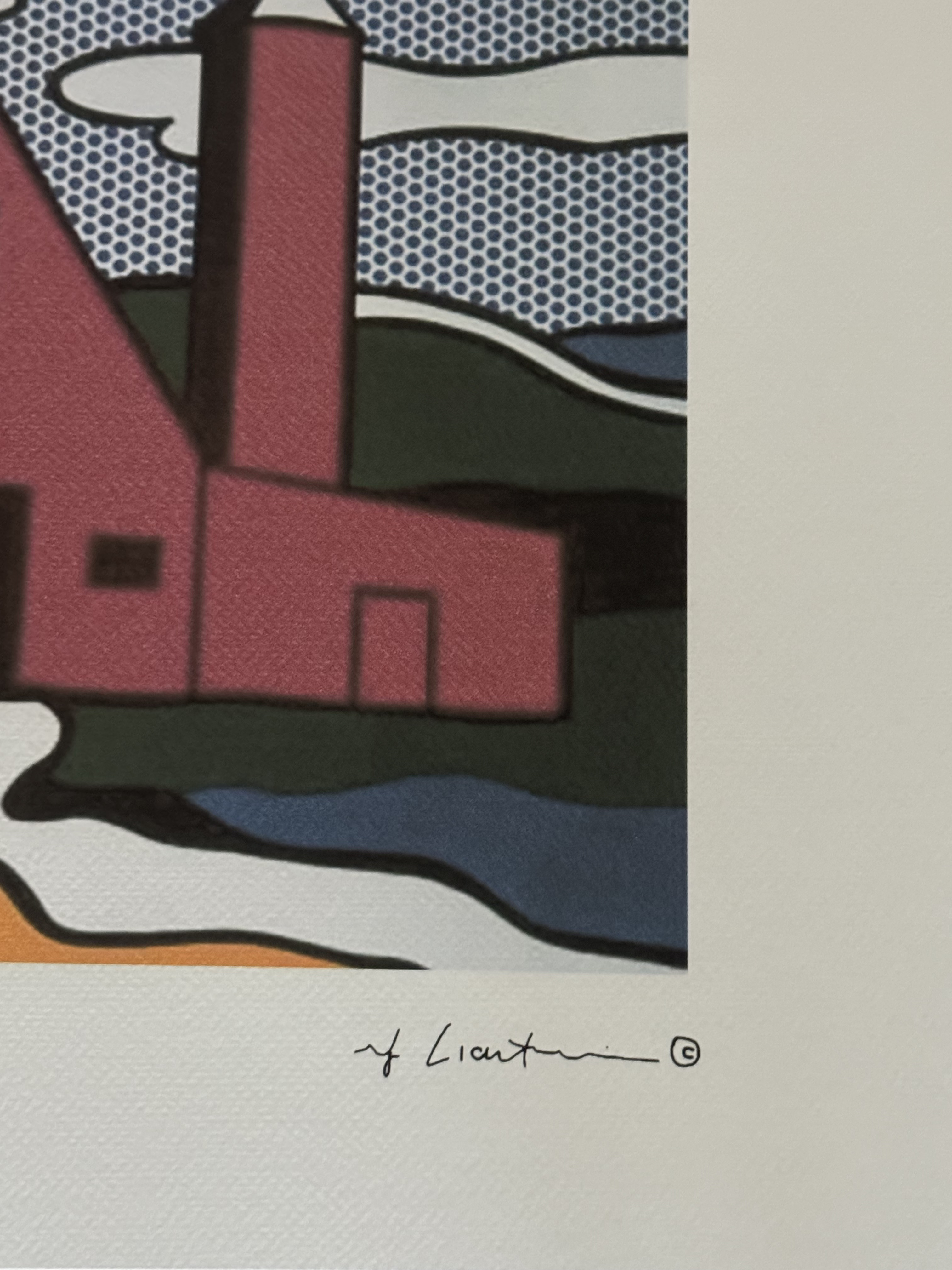 Roy Lichtenstein offset lithograph plate signed pencil numbered - Image 2 of 2