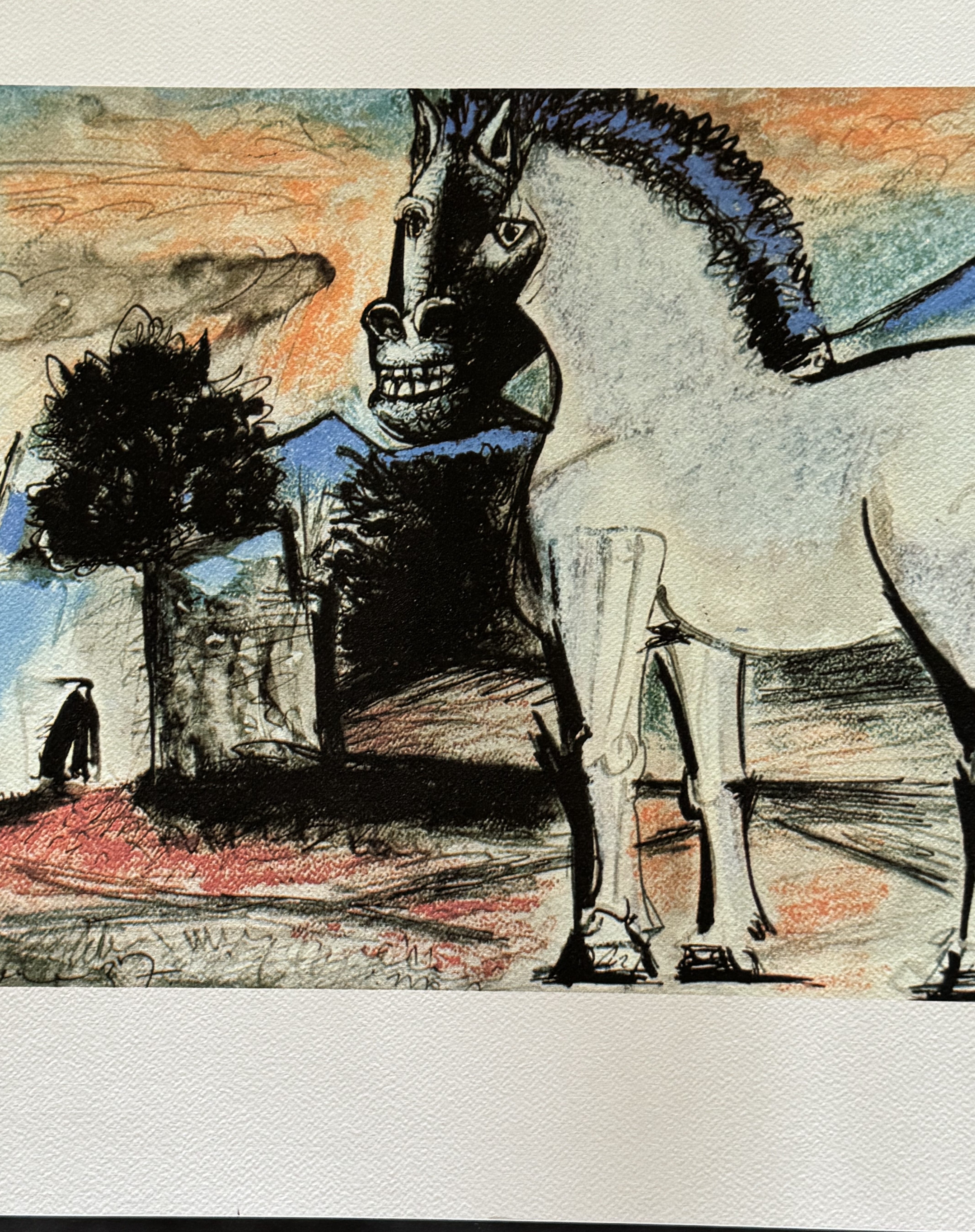 Pablo Picasso horse offset lithograph plate signed hand numbered - Image 3 of 4