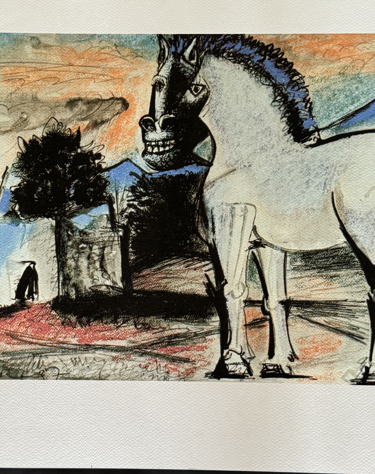 Pablo Picasso horse offset lithograph plate signed hand numbered - Bild 3 aus 4