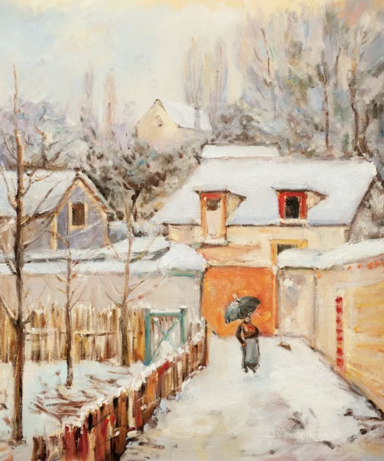 Alfred Sisley "Snow at Louveciennes III, 1878" Oil Painting, After