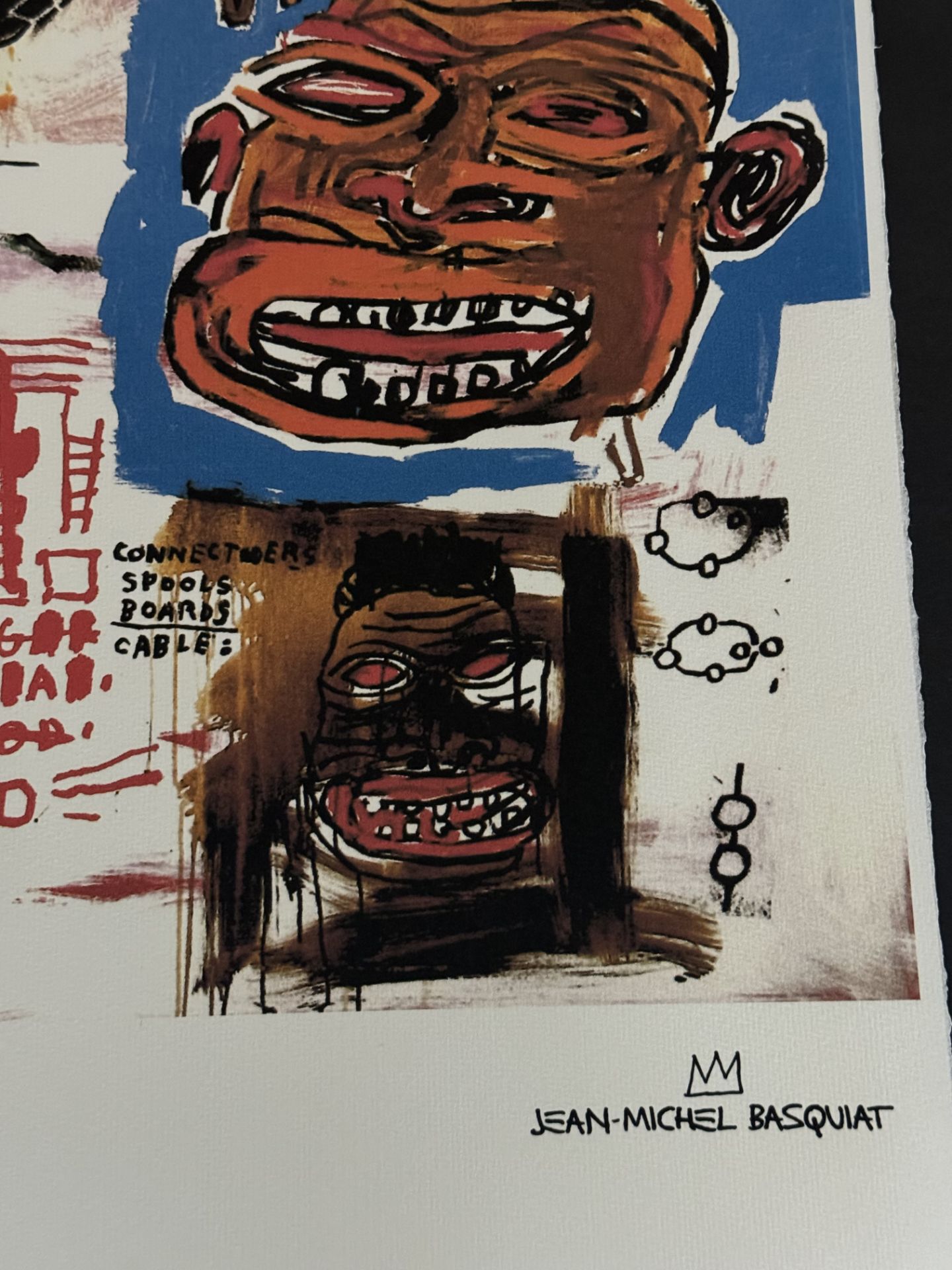Jean Michel Basquiat offset lithograph plate signed hand numbered - Image 3 of 3