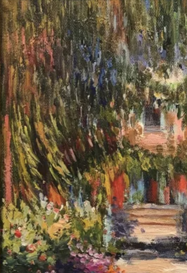 Claude Monet "Garden Path at Giverny, 1902" Oil Painting, After - Image 3 of 6