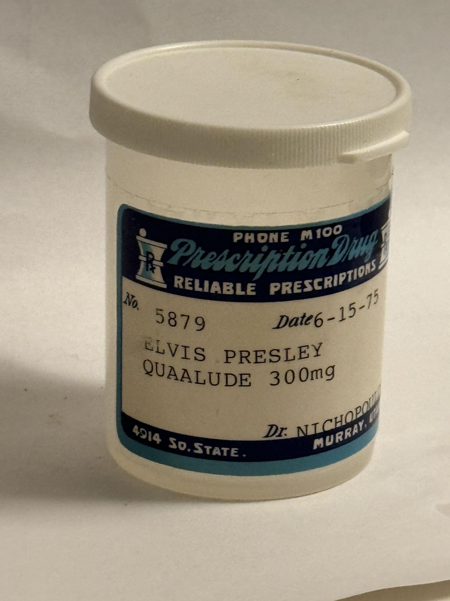 Elvis Presley QUAALUDE prescription bottle - Bild 2 aus 6