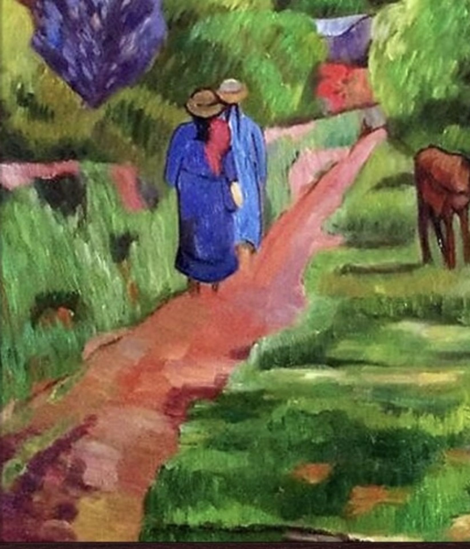 Paul Gaugin "Road in Tahiti, 1891" Oil Painting, After - Bild 5 aus 6