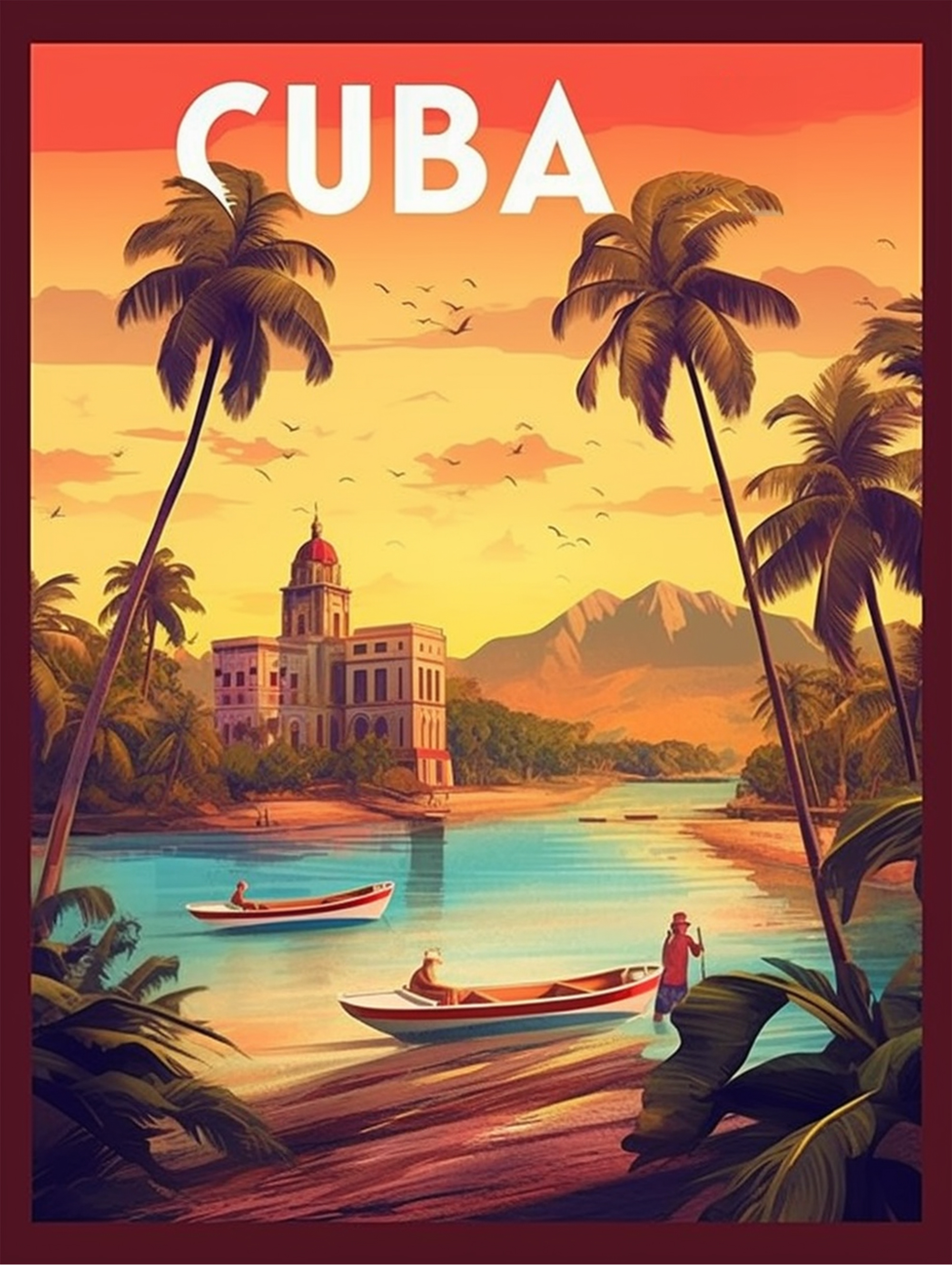 Cuba Travel Poster