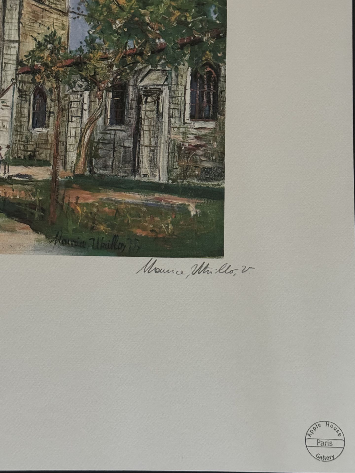 Maurice Utrillo offset lithograph pencil signed hand numbered - Bild 3 aus 4