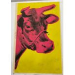 ANDY WARHOL COW WALLPAPER POSTER