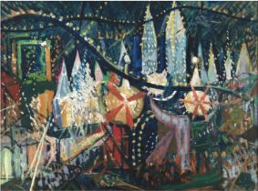 Joseph Stella "Luna Park, 1913" Offset Lithograph