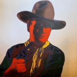 Andy Warhol Silkcreen Serigraph 1986 John Wayne Cowboys and Indians Suite