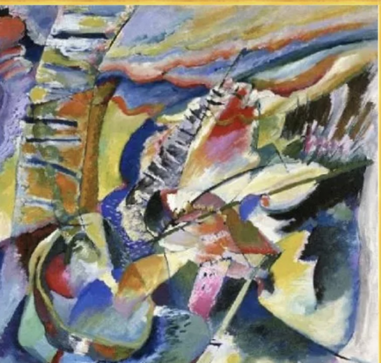 Wassily Kandinsky "Improvisation Gorge, 1914" Oil Painting, After - Image 3 of 5