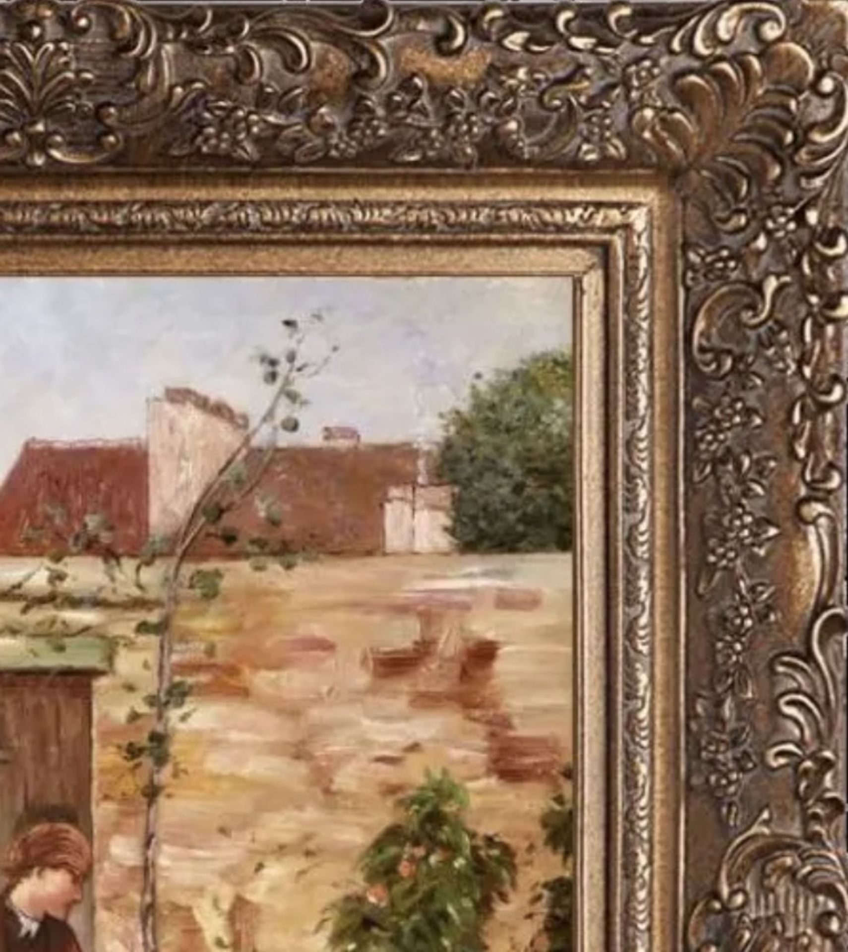 Childe Hassam "The Garden Door, 1888" Oil Painting, After - Image 3 of 5