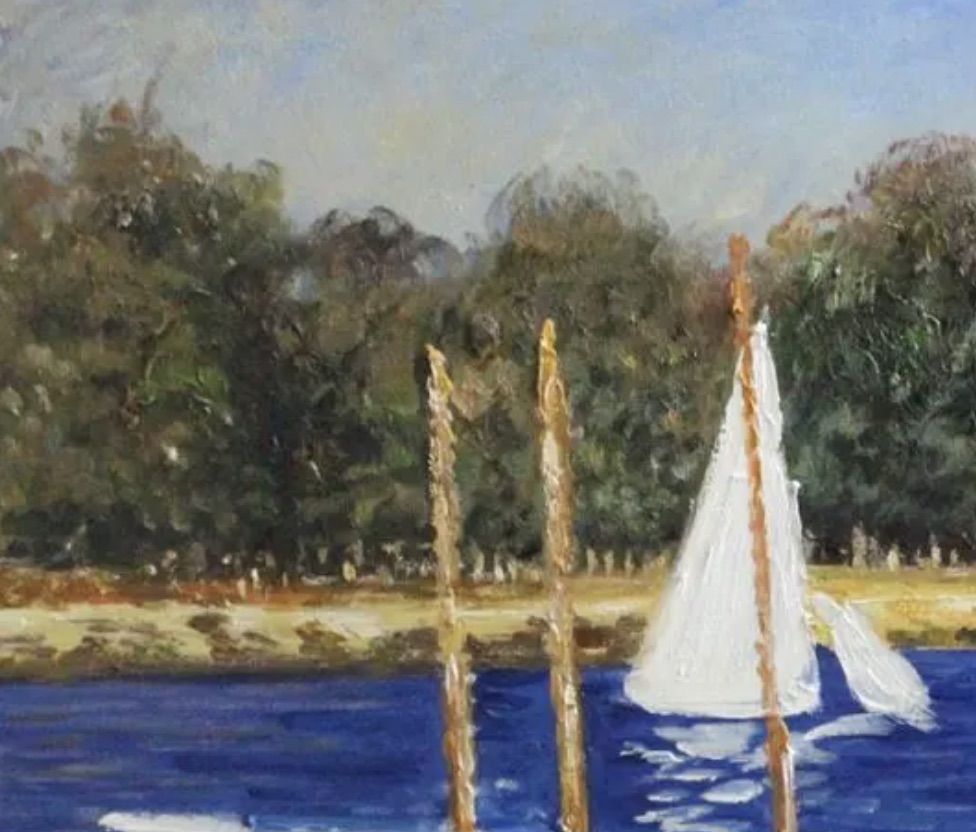 Claude Monet "Bassin d'Argenteuil, 1874" Oil Painting, After - Image 2 of 5