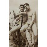 Arthur Schulz - Two male nudes with sword, 1900