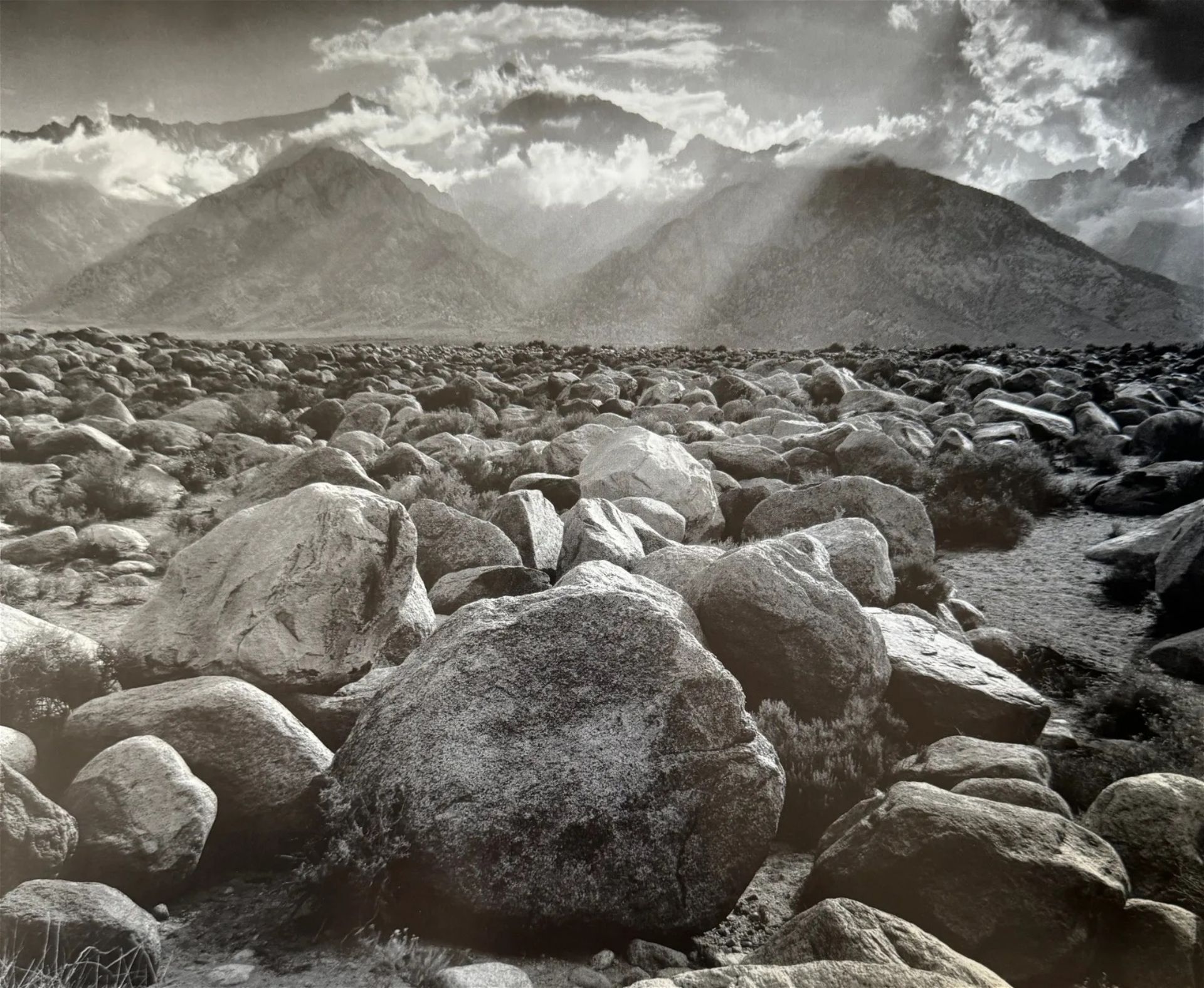 Ansel Adams "Mount Williamson, Sierra Nevada, from Manzanar, 1944" Print