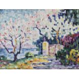 Paul Signac "Alomd Trees in Flower, 1902" Offset Lithograph
