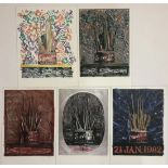 Grouping of 5 Jasper Johns Offset Lithographs