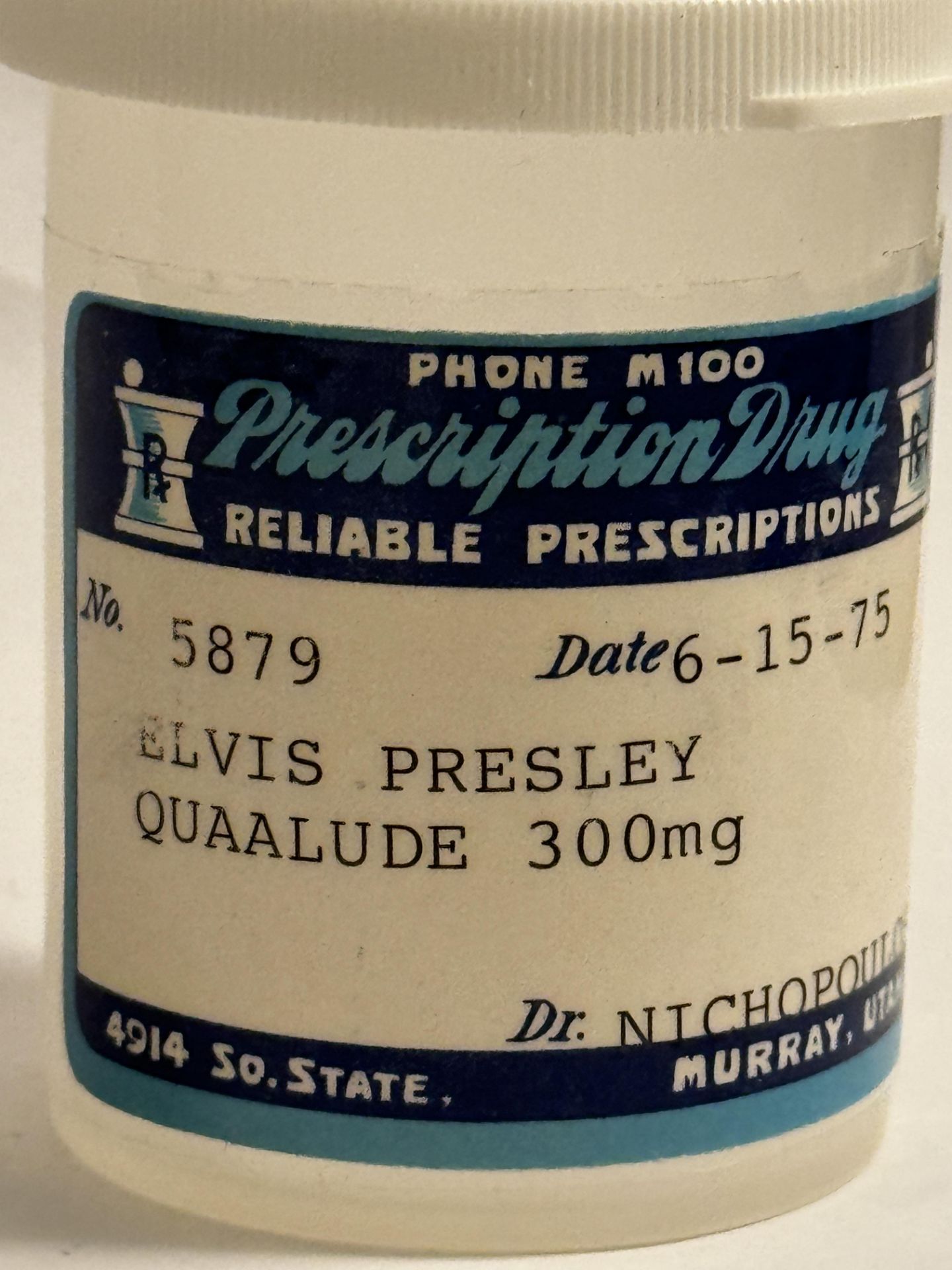 Elvis Presley QUAALUDE prescription bottle - Bild 3 aus 6