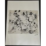 Jackson Pollock offset lithograph plate signed