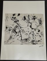 Jackson Pollock offset lithograph plate signed