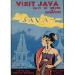 Java, Indonesia Travel Poster