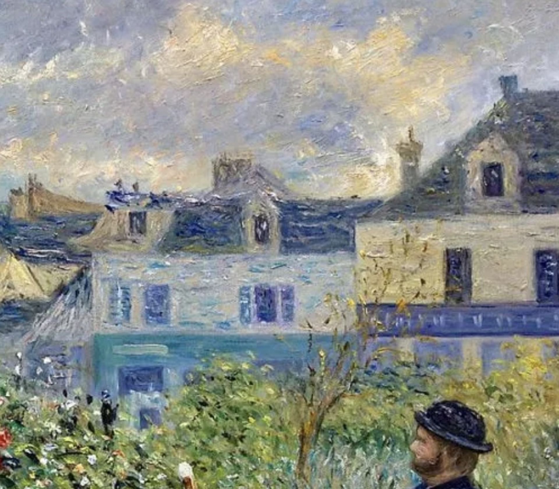 Pierre Auguste Renoir "Monet Painting in His Garden at Argenteuil, 1873" Oil Painting, After - Image 3 of 5