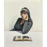 Wayne Thiebaud "Betty Jean Thiebaud and Book, 1969" Offset Lithograph