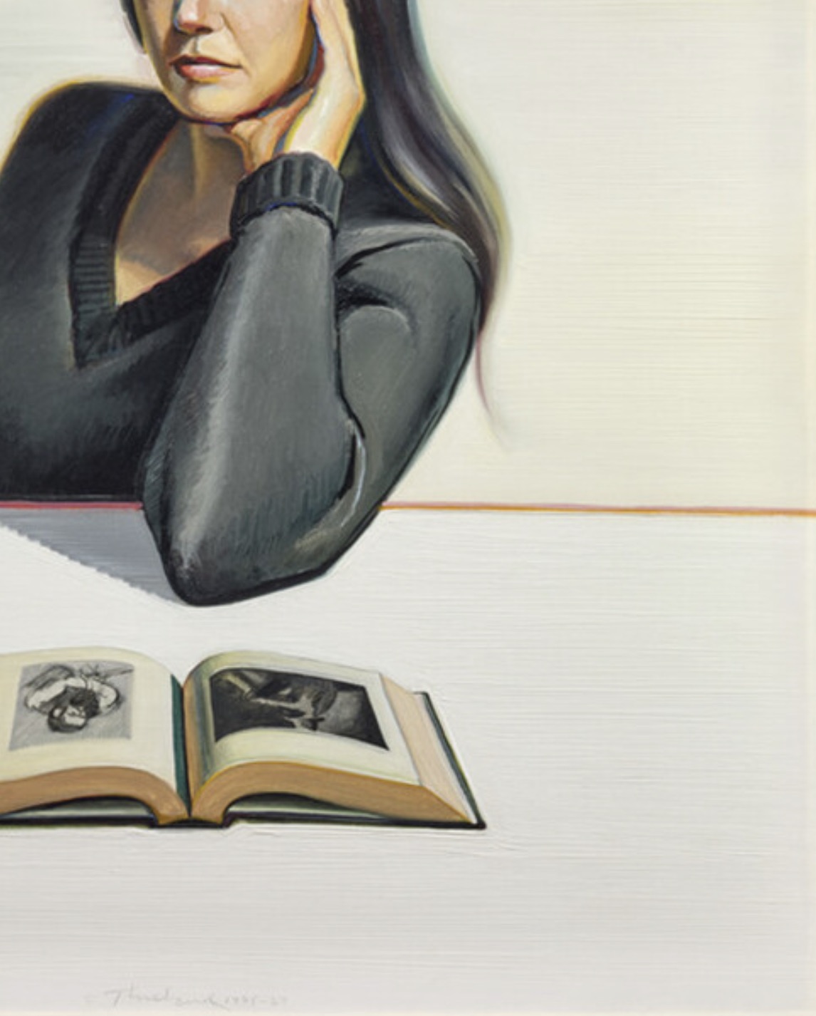 Wayne Thiebaud "Betty Jean Thiebaud and Book, 1969" Offset Lithograph - Image 5 of 5