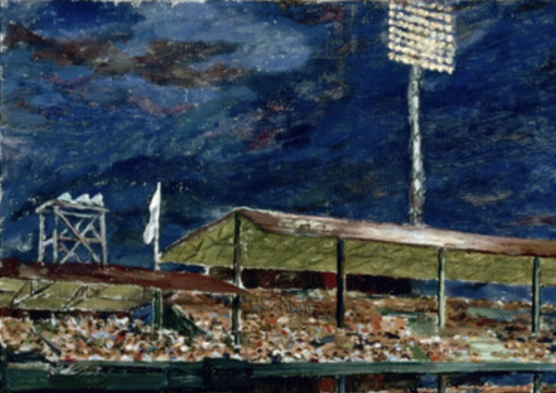 Majorie Phillips "Night Baseball, 1951" Offset Lithograph - Bild 2 aus 5