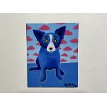 Blue Dog Ceramic tile