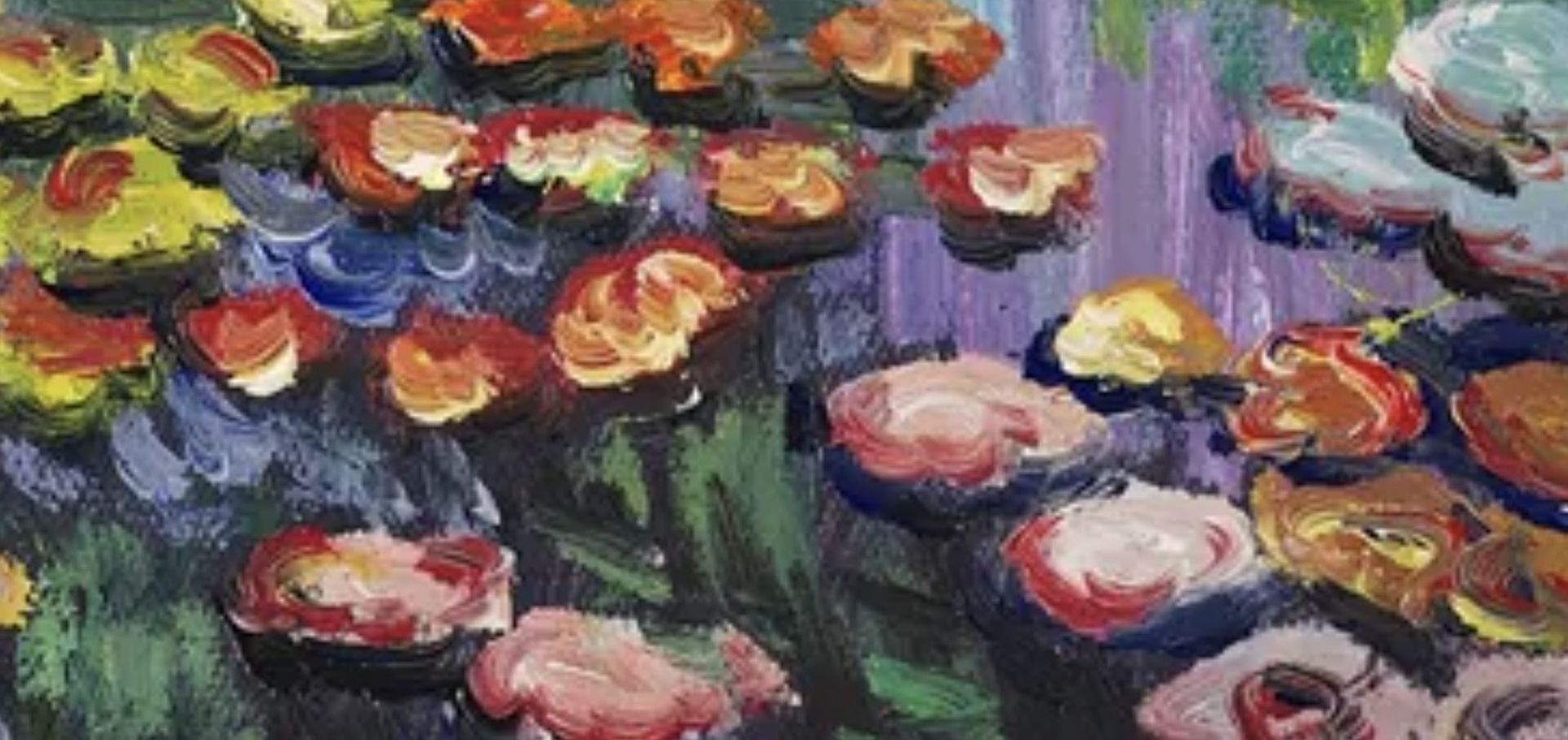 Claude Monet "Water Lilies" Oil Painting, After - Image 6 of 6