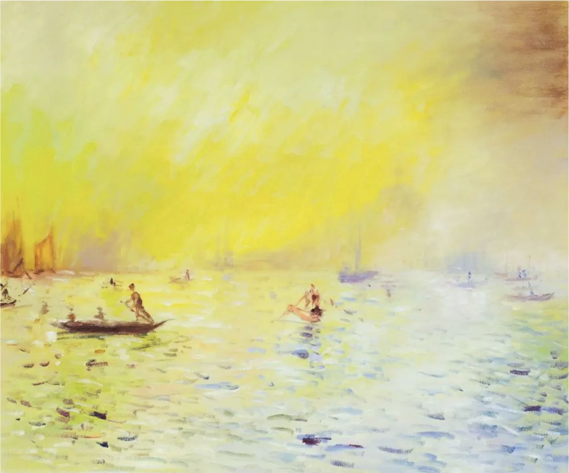 Pierre Auguste Renoir "View of Venice, Fog, 1872" Oil Painting, After