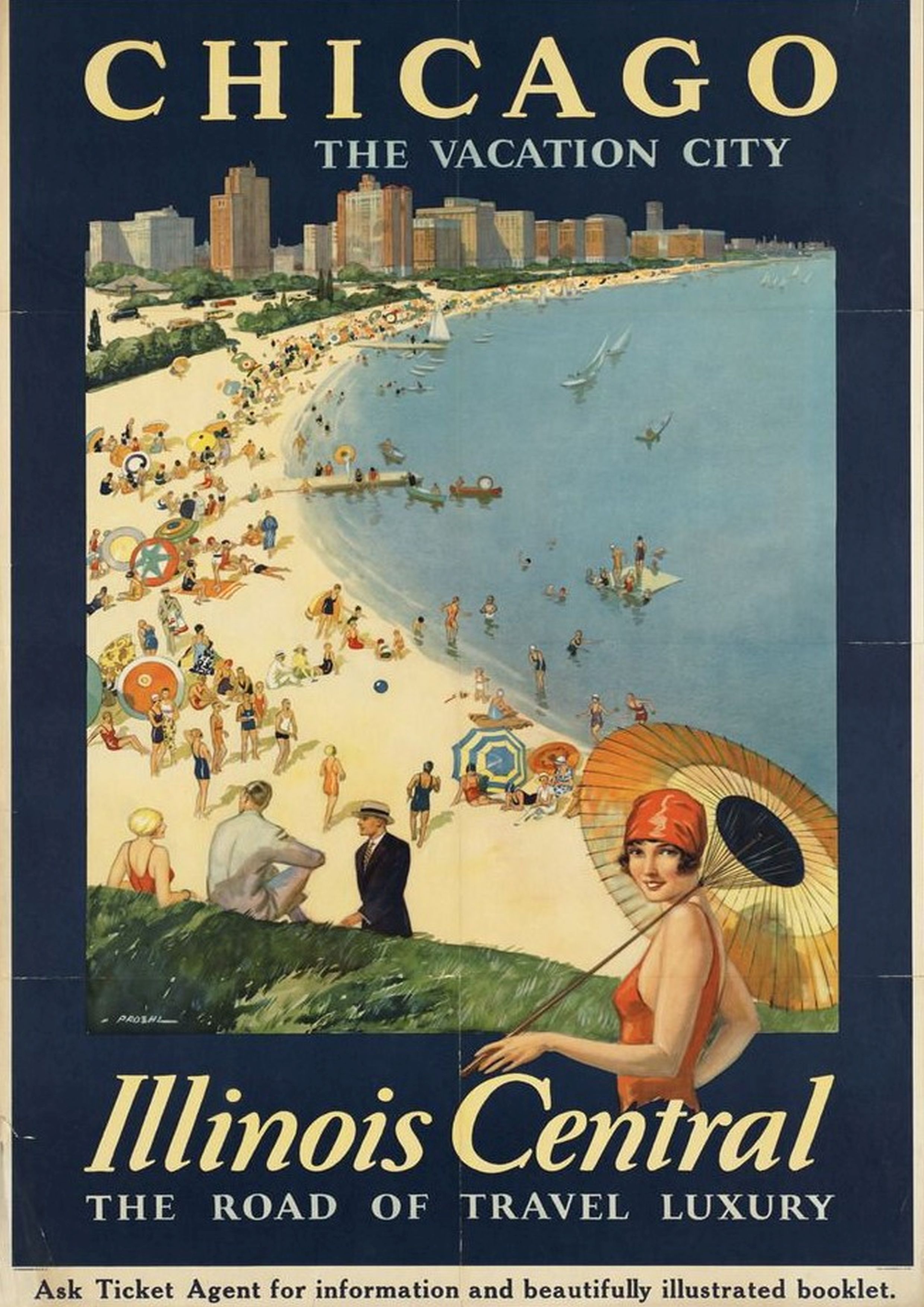 Chicago, Illinois Travel Poster