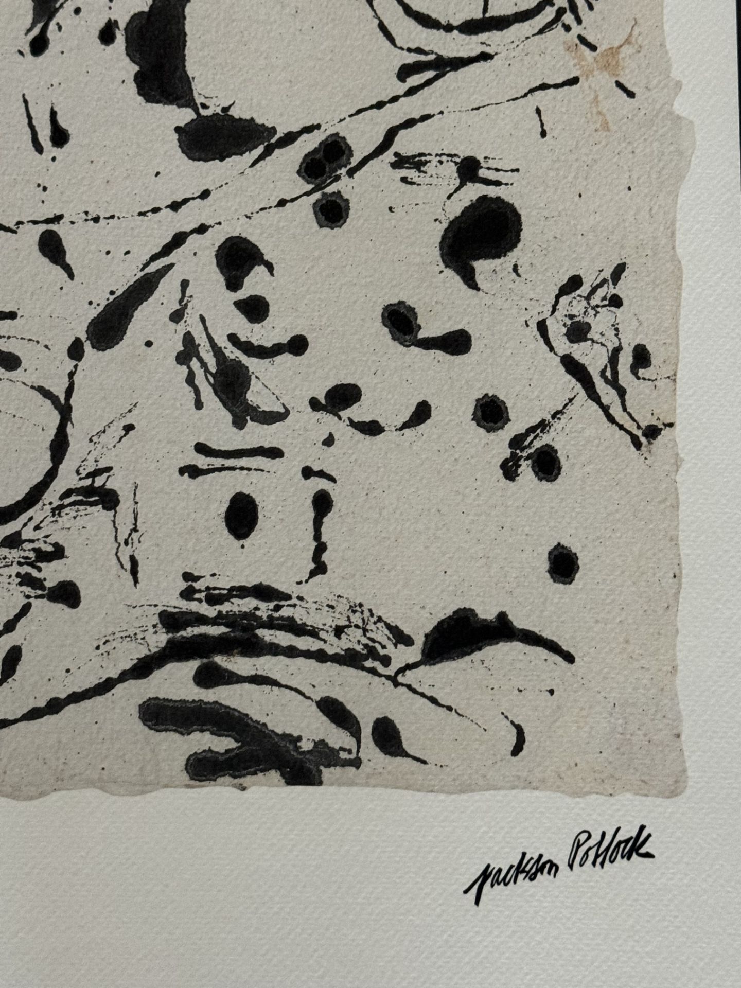 Jackson Pollock offset lithograph plate signed - Bild 3 aus 5
