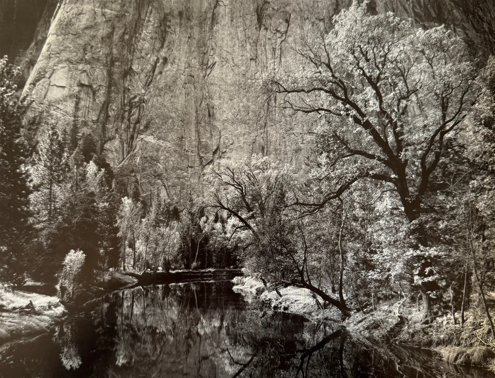 Ansel Adams "Merced River, Cliffs, Autumn, Yosemite Valley, 1939" Print