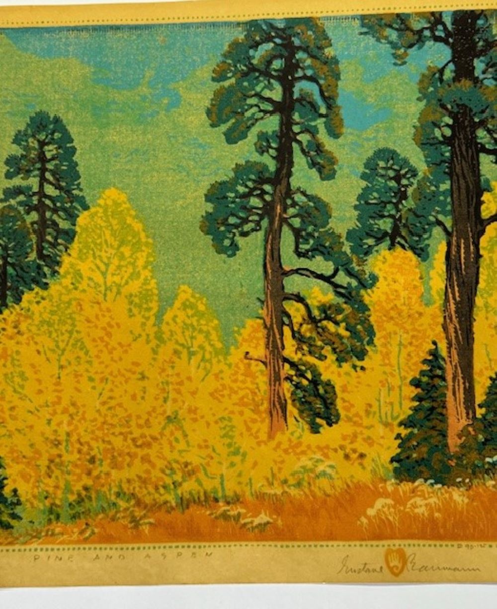 GUSTAVE BAUMANN PINE AND ASPENS PRINT - Image 6 of 7