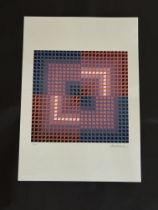 Victor Vasarely offset lithograph plate signed hand numbered